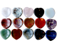 Heart-shaped thumb stones, large size/40mm (15 types, each 5 pieces)