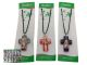 Religious resin crosses with Holy Mary or Jesus on free cord.