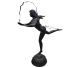 Art Nouveau bronze statue of a dancer with a ribbon